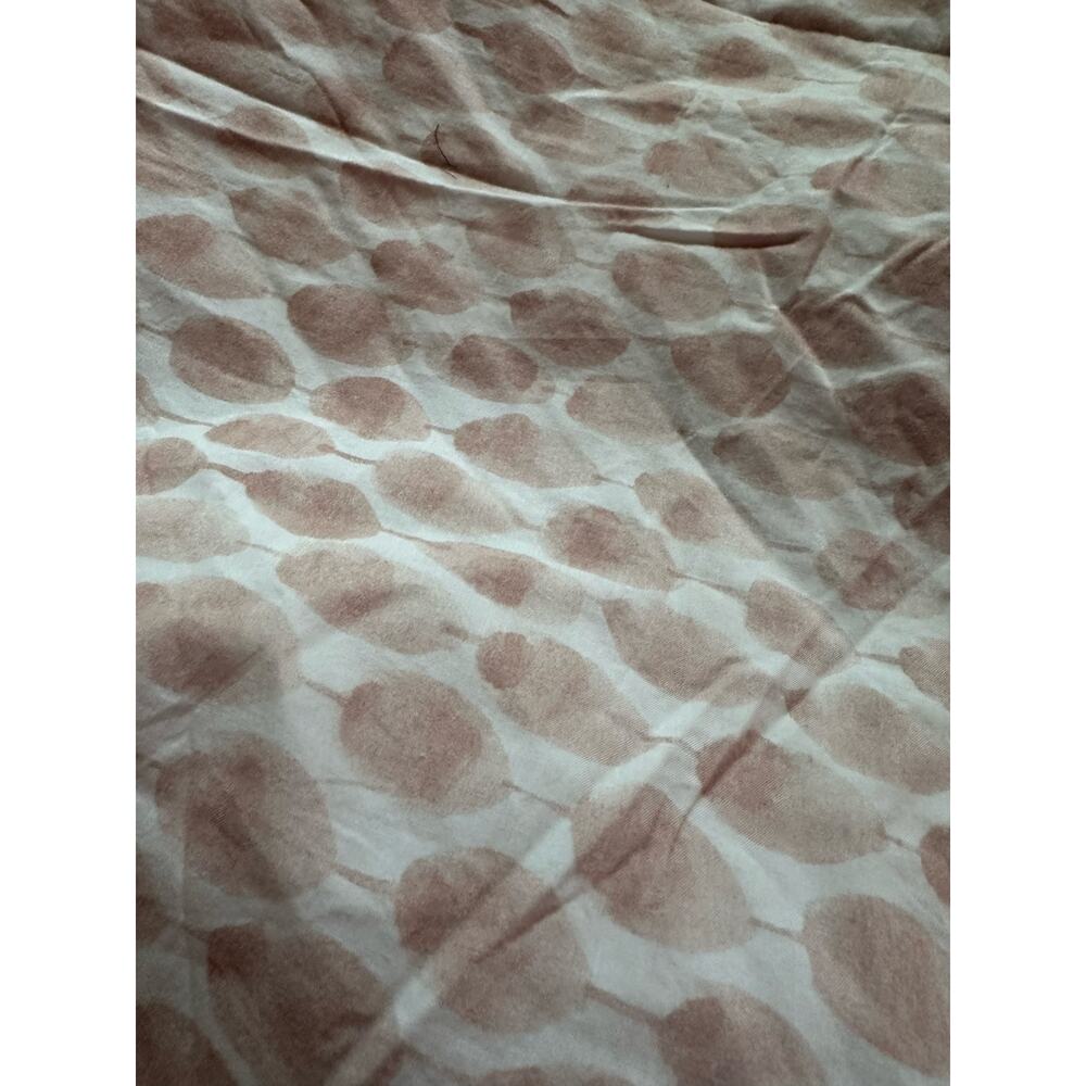 West Elm Stamped Dot Duvet Cover Set Rosette Blush Queen Full 2 euro Shams Pink